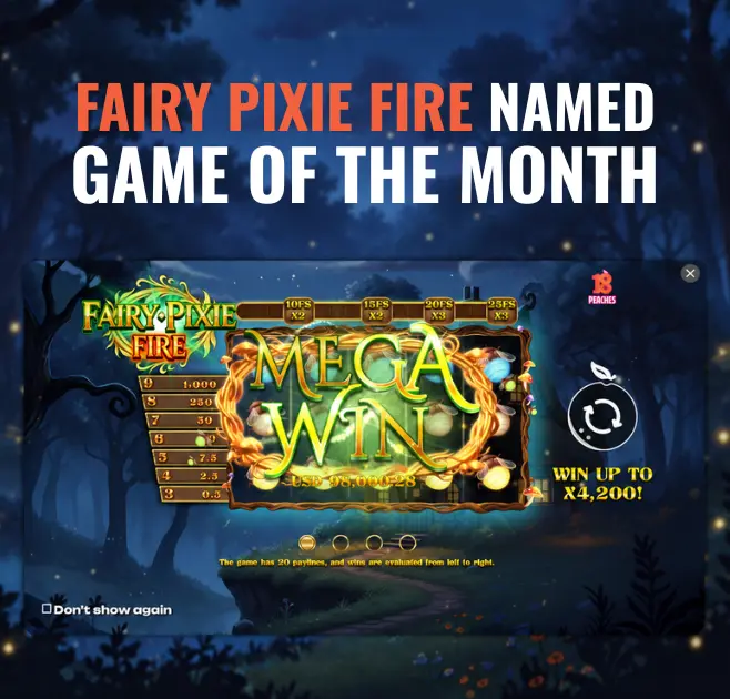 18Peaches Fairy Pixie Fire Named September Game of the Month